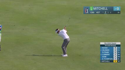 Keith Mitchell hits 89-yard approach to 3 feet, sets up birdie on No. 13 at The RSM Classic