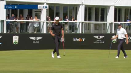 Haotong Li holes 17-foot birdie putt at Genesis Scottish Open