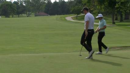 Hayden Springer cards an eagle putt at Utah Championship