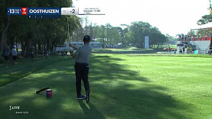 Louis Oosthuizen throws a dart to set up birdie at Valspar