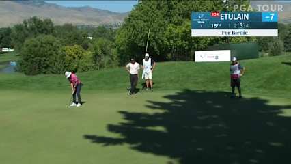 Julián Etulain makes birdie on No. 18 in Round 2 at Albertsons Boise Open