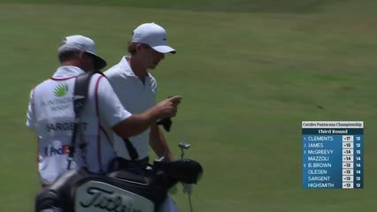 Gordon Sargent holes 36-yard shot for birdie on No. 14 at Corales Puntacana