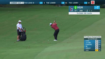 John Huh dials in approach to set up birdie at Wyndham