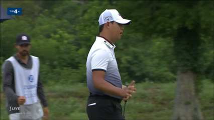 Kim/Kim hole an 18-footer for birdie at Zurich Classic