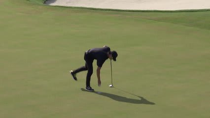 Min Woo Lee makes birdie on No. 12 at Sunday Singles