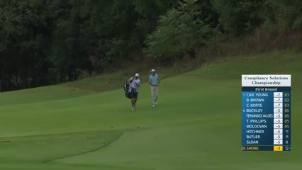 Davis Shore makes birdie on No. 4 at Compliance Solutions