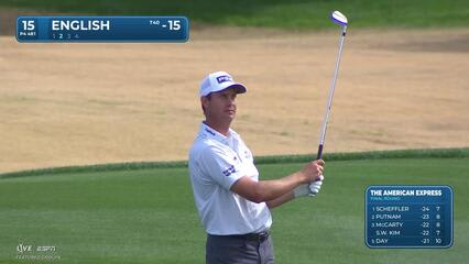 Harris English pours in 20-foot birdie putt on No. 15 at The American Express