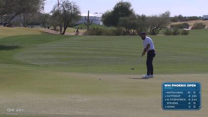 Stephan Jaeger taps in from 1 foot for birdie on No. 13 at WM Phoenix Open