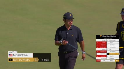 Hideki Matsuyama makes birdie on No. 3 at Sunday Singles