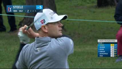 Brendan Steele finishes with birdie on No. 18 at ZOZO