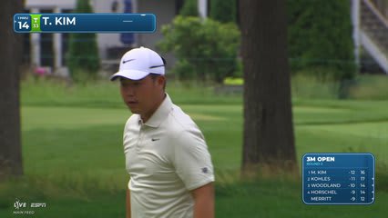 Tom Kim's 105-yard approach to 9 feet sets up birdie on No. 5 at 3M Open