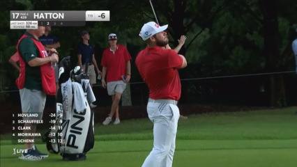 Tyrrell Hatton spins approach in to 7 feet setting up birdie at TOUR Championship