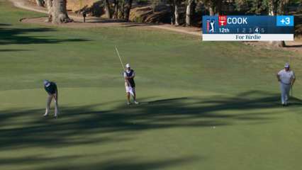 Austin Cook sinks 21-footer for birdie at Procore