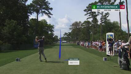 Matt Fitzpatrick drains 5-foot putt for birdie on No. 9 at RBC Heritage