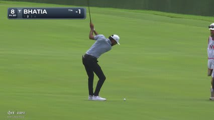 Akshay Bhatia's 140-yard approach sets up birdie on No. 8 at TOUR Championship