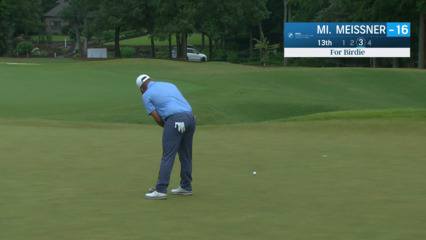 Mitchell Meissner holes birdie putt at BMW Charity Pro-Am