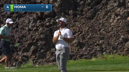 Max Homa gets his first birdie of the day on No. 4 at Bank of Utah