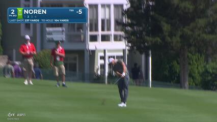 Alex Noren's 101-yard approach sets up birdie on No. 2 at Travelers