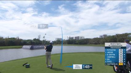 Justin Hastings sends tee shot to 9 feet and birdies at Mexico Open