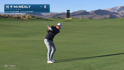 Maverick McNealy hits 173-yard approach to 5 feet, sets up birdie on No. 10 at Bank of Utah