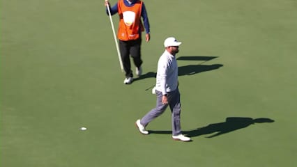 Erik Barnes makes birdie putt at Cadence Bank