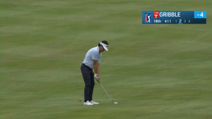 Cody Gribble spins approach to set up birdie at Barbasol