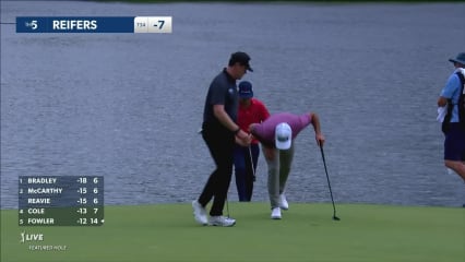Kyle Reifers makes birdie on No. 15 at Travelers