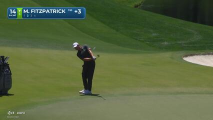 Matt Fitzpatrick sinks 3-foot putt for birdie on No. 14 at Truist Championship