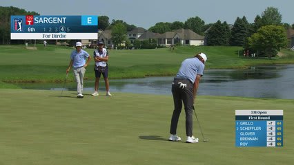 Gordon Sargent sinks 13-foot birdie putt on No. 6 at 3M Open
