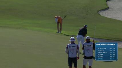 J.J. Spaun sinks 16-foot birdie putt on No. 10 at Hero World Challenge
