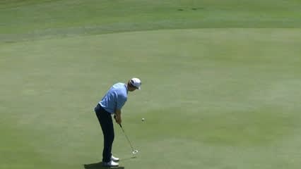 George McNeill sinks an 18-foot birdie putt at Puerto Rico