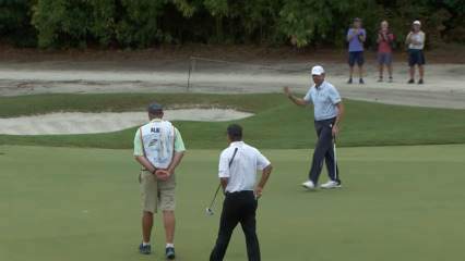 Tim Petrovic makes nice birdie putt on No. 16 at FURYK & FRIENDS