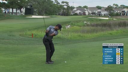 Aaron Rai holes 19-foot greenside shot for birdie on No. 11 at ONEflight Myrtle