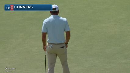 Corey Conners sinks 11-foot birdie putt on No. 18 at Arnold Palmer
