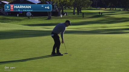 Brian Harman sinks 3-foot birdie putt on No. 2 at The Genesis