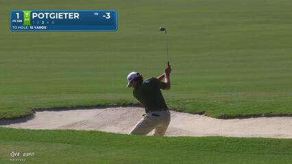 Aldrich Potgieter drains 7-foot putt for birdie on No. 1 at Cadillac