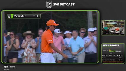 Rickie Fowler drains 38-foot birdie putt on No. 6 at THE PLAYERS