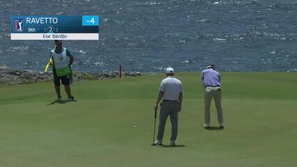 David Ravetto sinks 8-foot birdie putt on No. 9 at Corales Puntacana