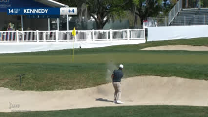 Blake Kennedy gets up-and-down from bunker for birdie at Valspar