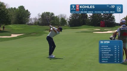 Ben Kohles sinks 26-foot birdie putt on No. 7 at 3M Open