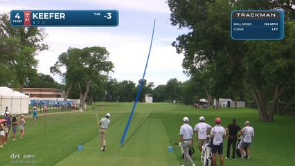 John Keefer sinks 19-foot birdie putt on No. 4 at Charles Schwab