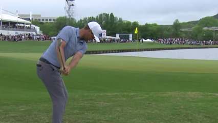 Lucas Bjerregaard gets up and down birdie on No. 13 in Round 4 at WGC-Match Play