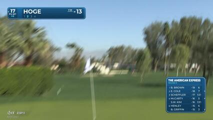 Tom Hoge makes birdie on No. 17 at The American Express