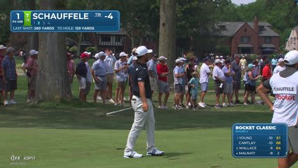 Xander Schauffele's 123-yard approach sets up birdie on No. 1 at Rocket Classic
