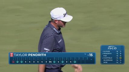 Taylor Pendrith sinks 16-foot birdie putt on No. 15 at ISCO Championship
