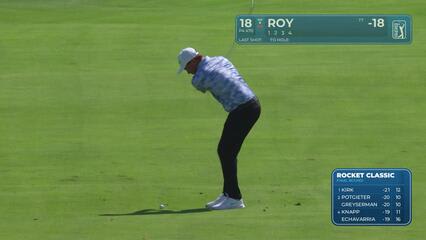 Kevin Roy makes birdie on No. 18 at Rocket Classic