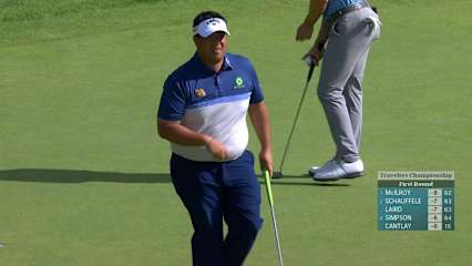 Kiradech Aphibarnrat sinks 22-footer for birdie at Travelers