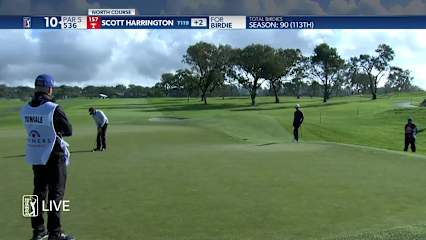 Scott Harrington holes lengthy birdie putt at Farmers