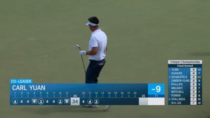 Carl Yuan holes out for back-to-back birdies on No. 12 at Valspar