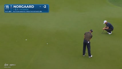 Niklas Norgaard jars 16-footer for birdie at Houston Open